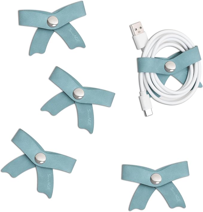 SenseAGE 5 Pack Cord Organizer, Bow Cord Keeper, Cable Organizer USB Holder