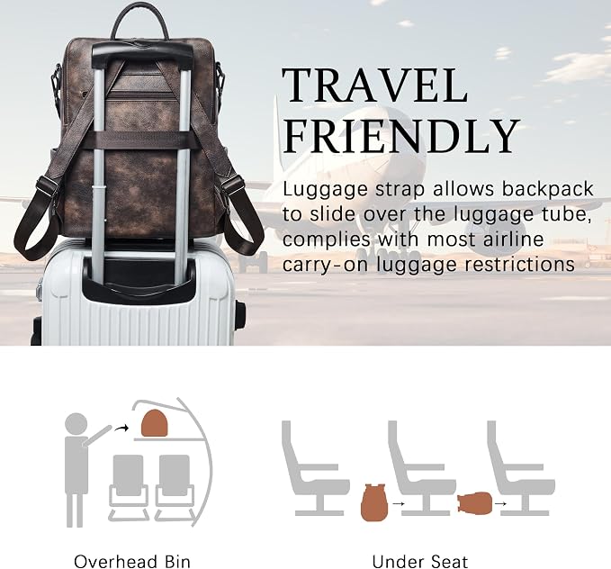 Shrrie Vegan Leather Laptop Backpack
