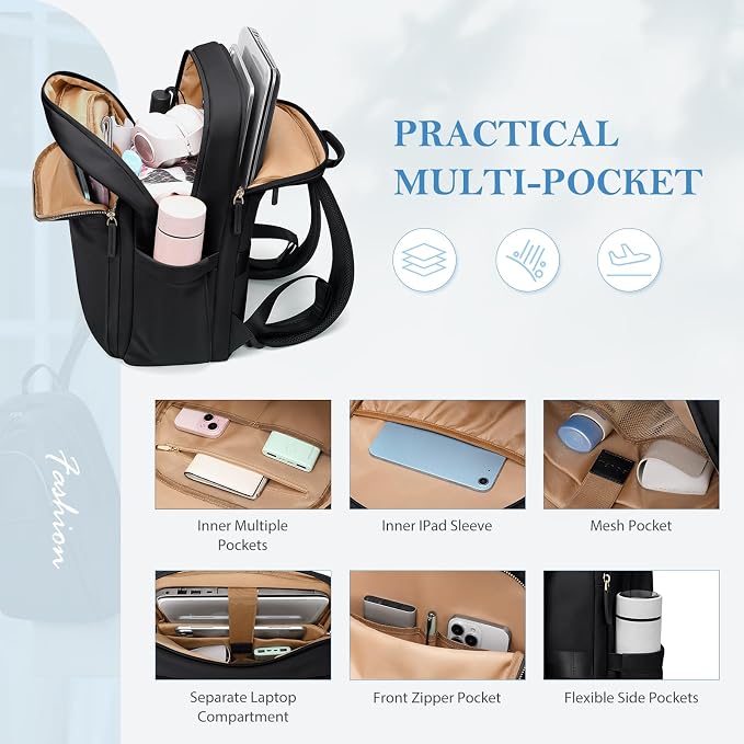 Travel Backpack for Women Personal Carry On Bag Business Weekender Hiking