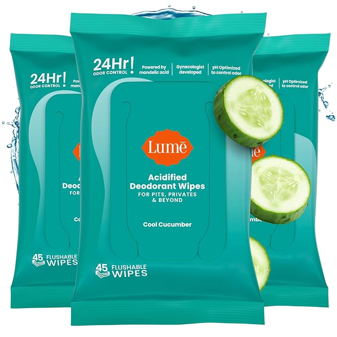 Lume Acidified Deodorant Wipes
