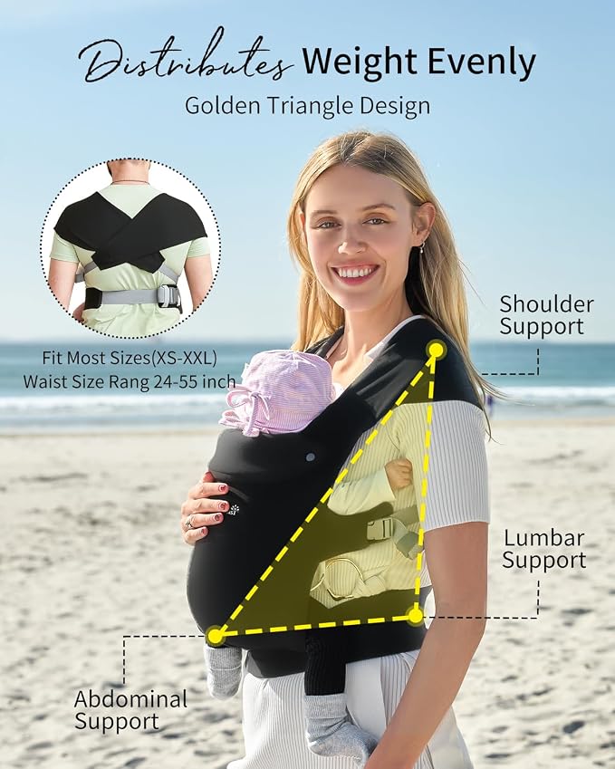 GROWNSY Baby Carrier Newborn to Toddler, Cozy Baby Wraps Carrier, Ergonomic