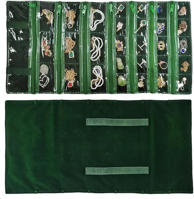 Travel Jewelry Roll Bag Portable Organizer Pouch