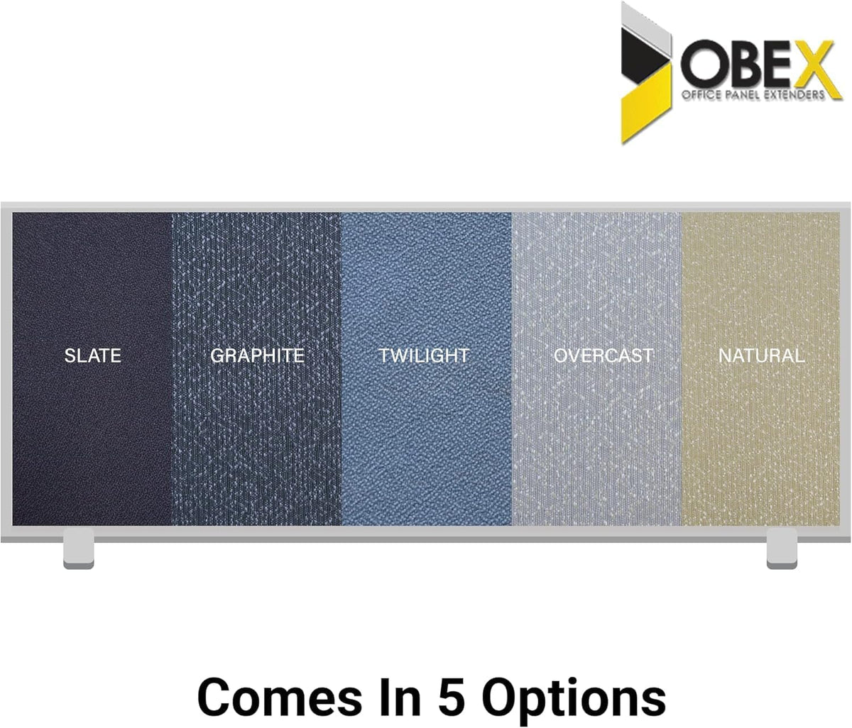 OBEX Acoustical Cubicle Privacy Screen Extender Desk Panel & Office Divider, Add Separation & Block Noise, 24" x 36", Overcast