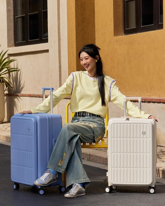 aji Expandable Top Open 24 Inch Checked Luggage