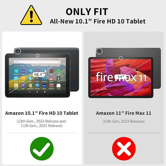 Case for All-New Amazon Fire HD 10 Tablet and Fire HD 10 Plus (13th/11th Generation 2023/2021 Release)， Auto Sleep/Wake Multi-Angle Viewing Slim Folio Stand Cover Baby Dragon