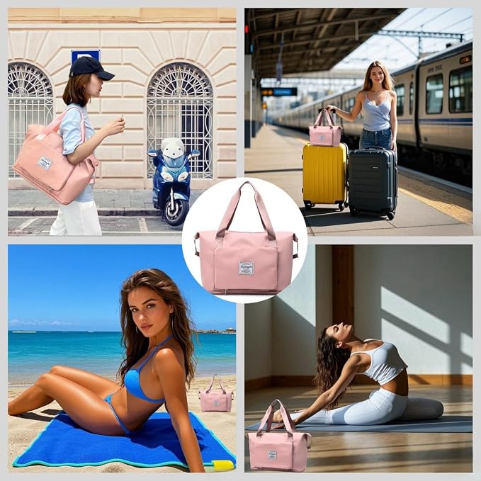 Large Capacity Foldable Travel Bag, Expandable lightweight Carry on Bag
