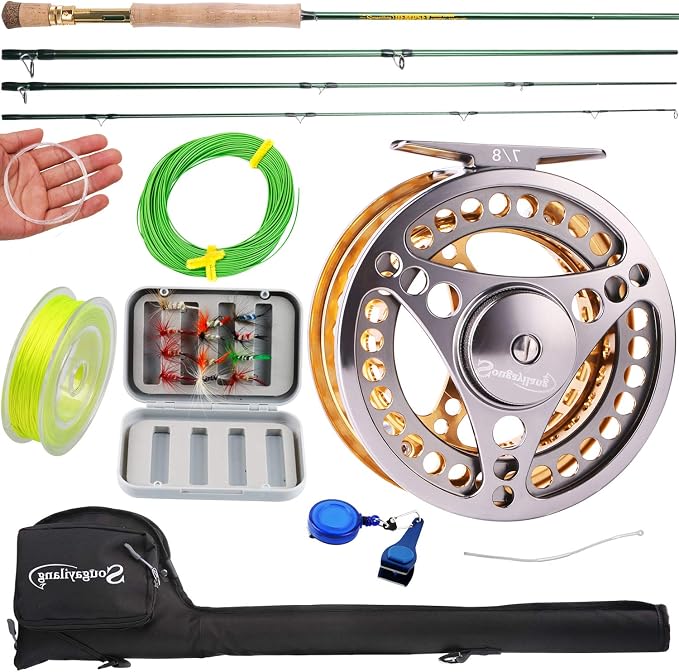 Sougayilang Fly Fishing Rod Reel Combos