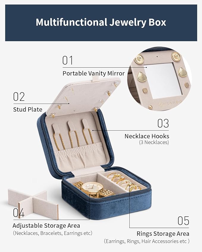 Vlando Travel Jewelry Organizer
