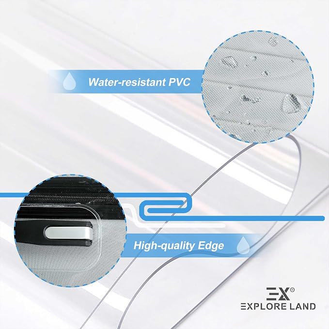 Explore Land Clear Luggage Cover Tough Protector Fits