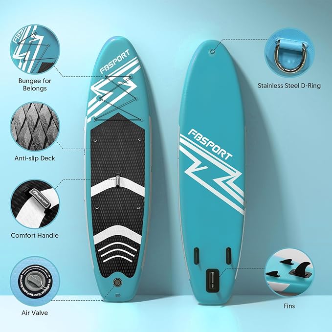 FBSPORT 11' Premium Stand Up Paddle Board, Yoga Board