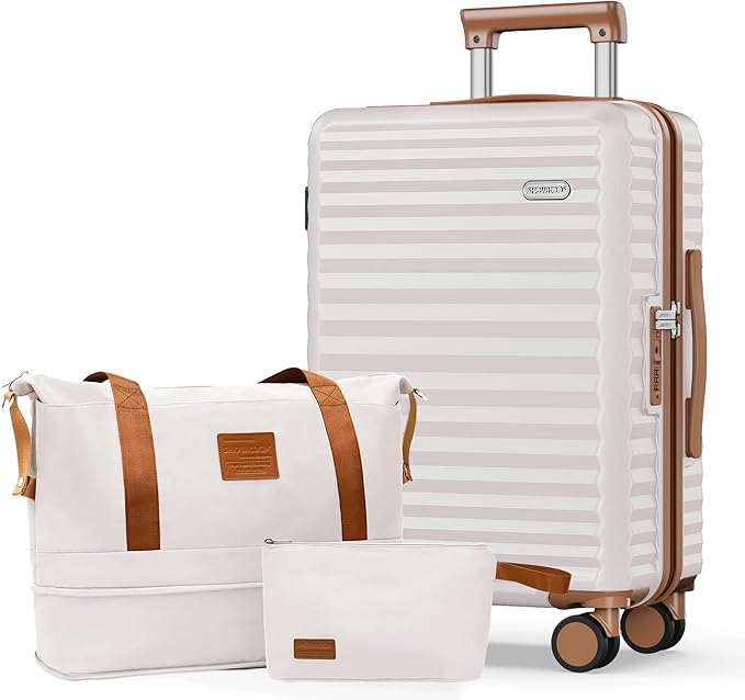 SHOWKOO Suitcase Hardside Expandable Luggage Set, Suitcase