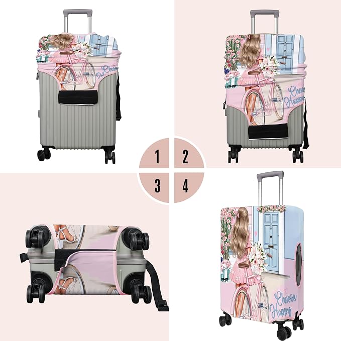 Travel Luggage Cover Suitcase Protector Fits 18-32 Inch Wheel Covers