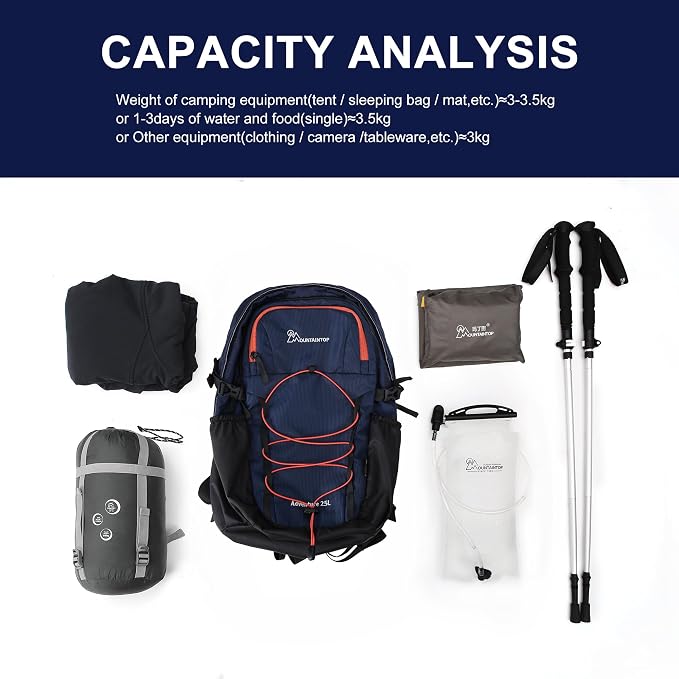 MOUNTAINTOP Hiking Backpack, 25L Camping Backpack, Men Women Hiking Daypack