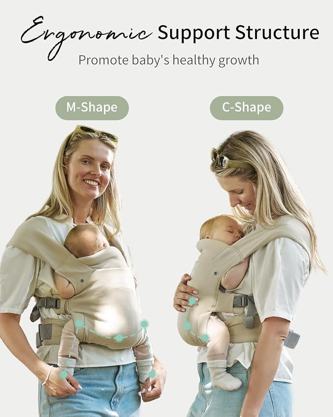 GROWNSY Baby Carrier Newborn to Toddler, Cozy Baby Wraps Carrier, Ergonomic