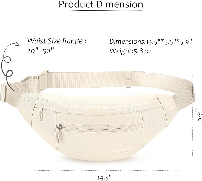 MAXTOP Large Crossbody Fanny Pack