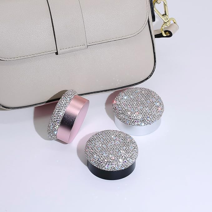 Small Pill Case 3 Compartments, Metal Round Portable Pill Box, Waterproof