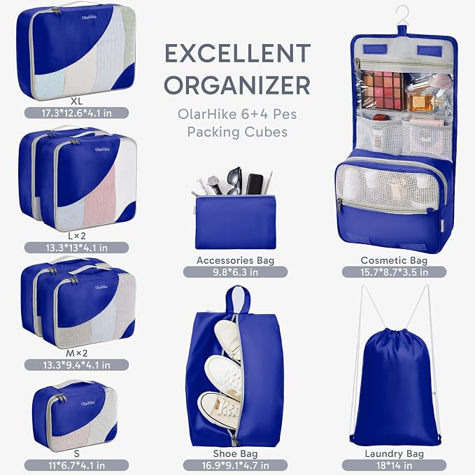 ALL INCLUDED 10 Set Durable Packing Cubes