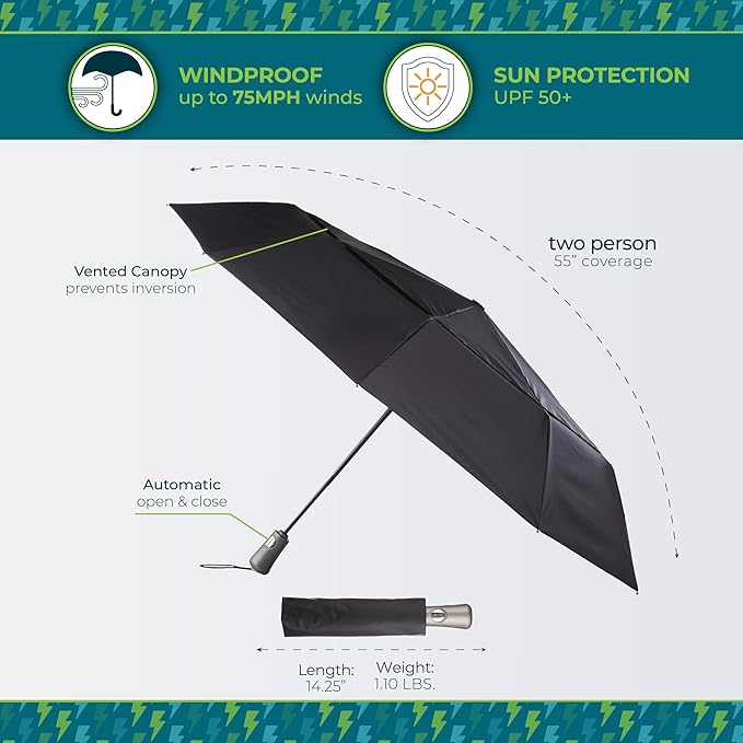 totes Men's and Women's Ultimate Folding Umbrella