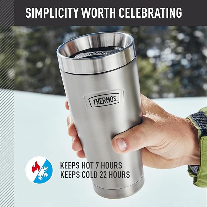 THERMOS ICON SERIES, Stainless Steel Tumbler, Saddle, 16 oz