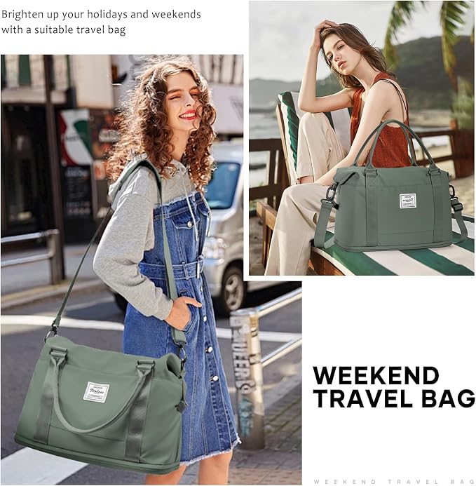 Travel Duffel Bag, Sports Tote Gym Bag, Shoulder Weekender Overnight Bag