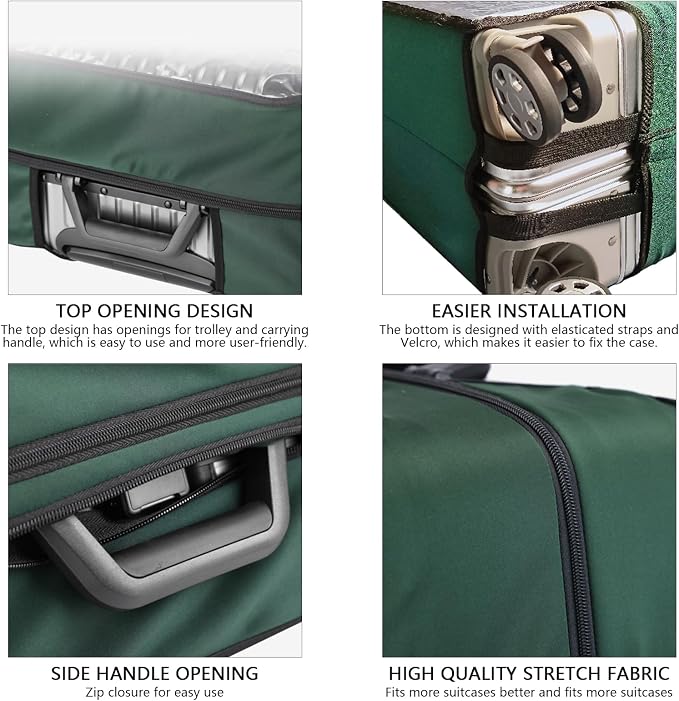 Transparent PVC Suitcase Cover, No Disassembly Required Clear Luggage Protector