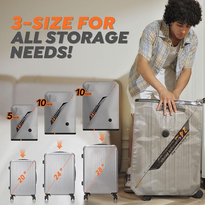 Rechargeable Wireless Pump Travel Storage Bags Set