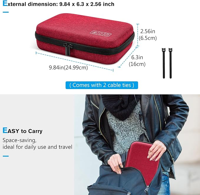 ProCase Hard Travel Electronic Organizer Case