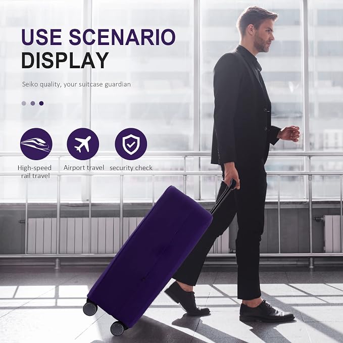 Travel Luggage Cover Suitcase Protector Scratch-Resistant Fit 19-31 Inch