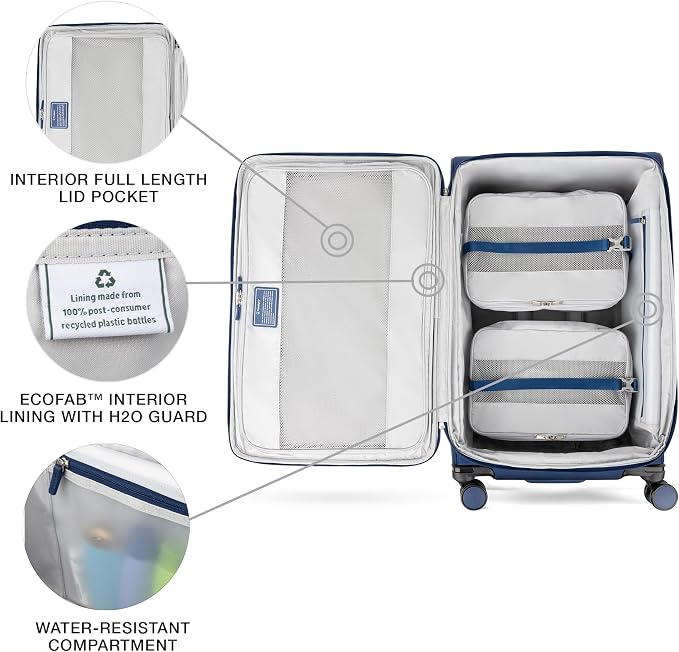 Travelpro VersaPack+ Lightweight Softside Expandable Checked Luggage, 8 Spinner