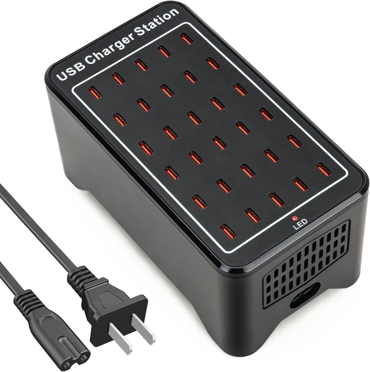 USB C Charger Station 150W, 30 Port USB Charger Block USB Charging Hub, Multiport USB C Charger Desktop Charger Compatible with iPhone 16/15/14/13/12/11, iPad, Tablets, Samsung GalaxyS23 S22,Phone