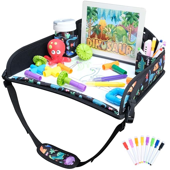 COOLBEBE Kids Travel Tray for Toddler Car Seat, Travel Tray for Airplane