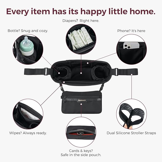 Momcozy Universal Stroller Organizer | Minimalist Caddy