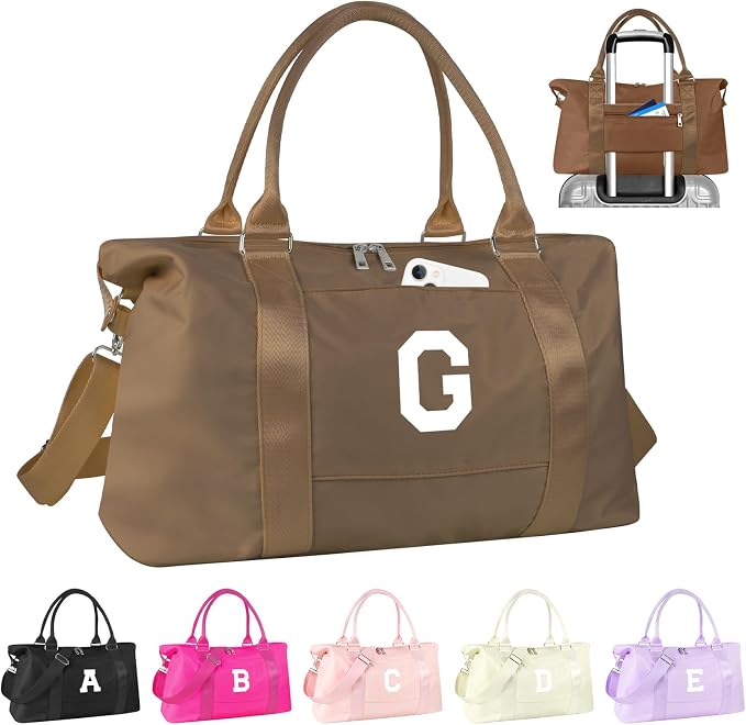 Birthday Graduation Gifts for Daughter, Initial Travel Duffel Bag Sports Gym