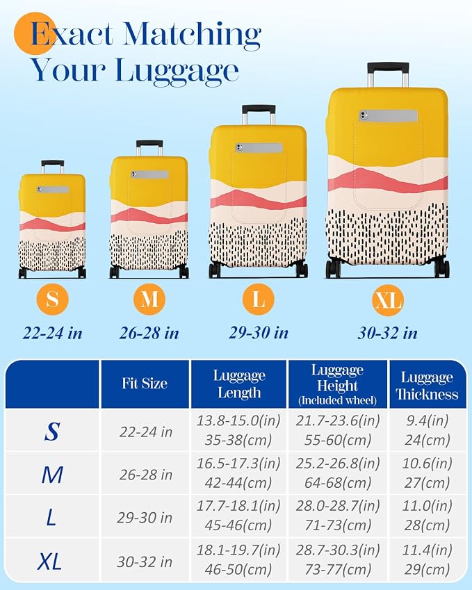 Slohif Luggage Cover for Suitcase Tsa Approved Protector