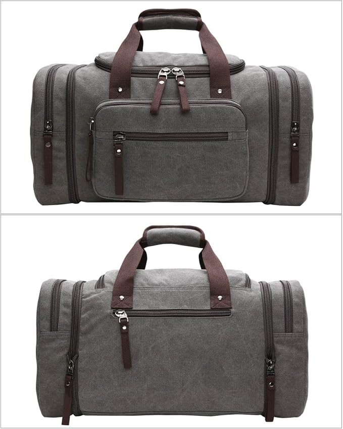Duffle Bag for Travel, Large Canvas Duffel Bag for Travelling Overnight