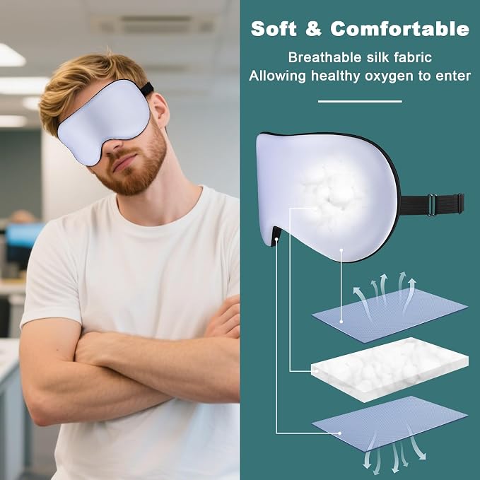 Sleep Mask, Real Natural Pure Silk Eye Masks