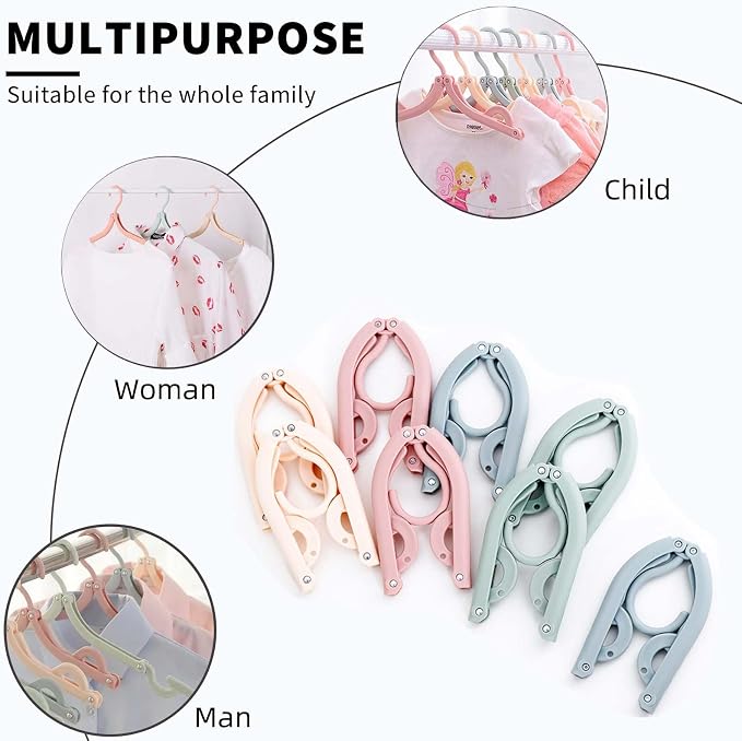 20 Pcs Foldable Travel Hangers