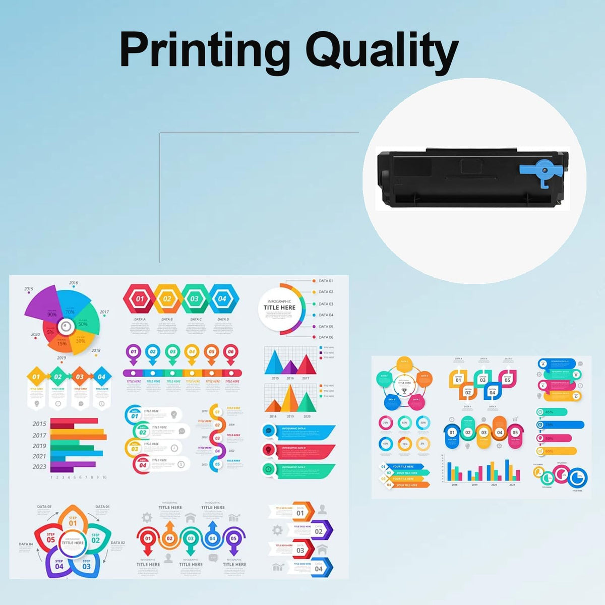 55B1H00 High Yield Toner Cartridge Use for MS331 MS331dn MS431 MS431dn MS431dw MX331 MX331adn MX431 MX431adn MX431adw Printers (15,000 Pages)