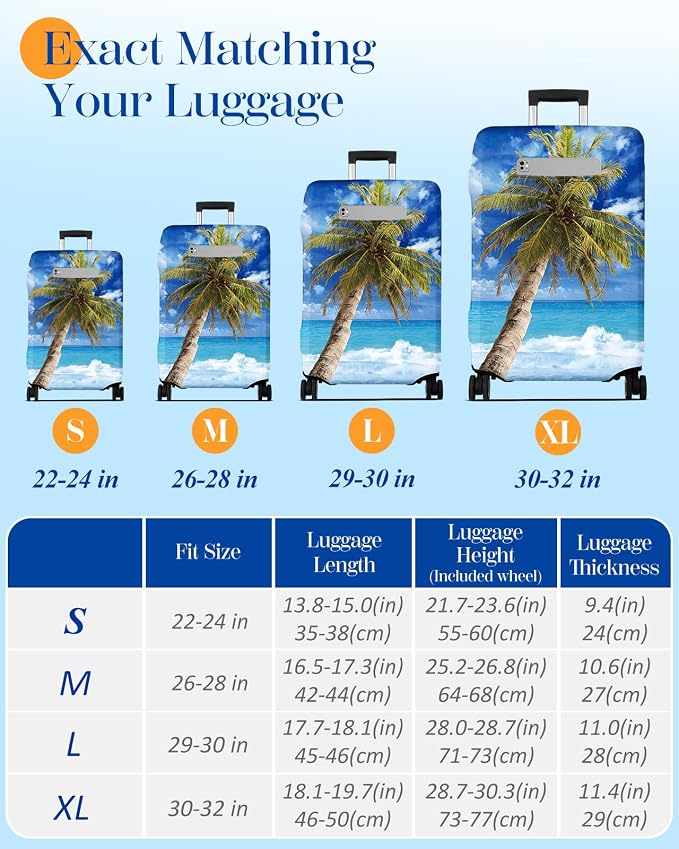 Slohif Luggage Cover for Suitcase Tsa Approved Protector