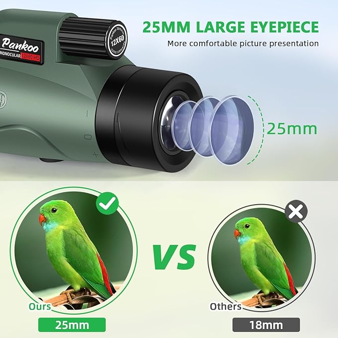 Pankoo 12x60 HD Monocular Telescope