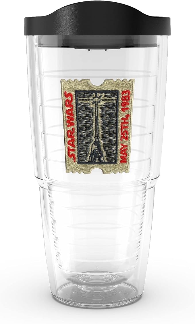 Tervis Star Wars Return of the Jedi Ticket Made in USA Double Walled Insulated Tumbler Travel Cup Keeps Drinks Cold & Hot, 24oz, Classic