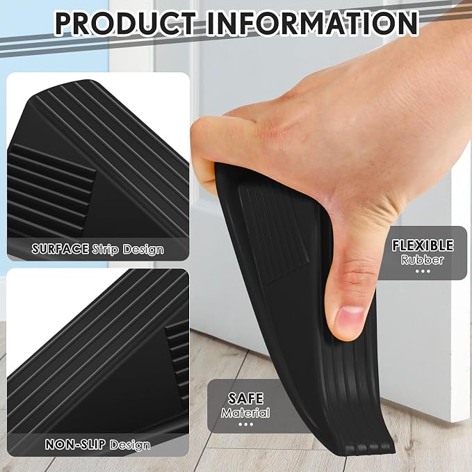 Frienda 6 Pcs Jumbo Door Stoppers Heavy Duty Door Stopper Tall up to 2inch Tall