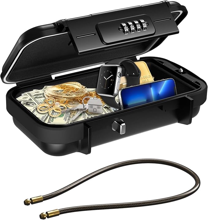 AMIR Portable Safe Box, Combination Security Case LockBox