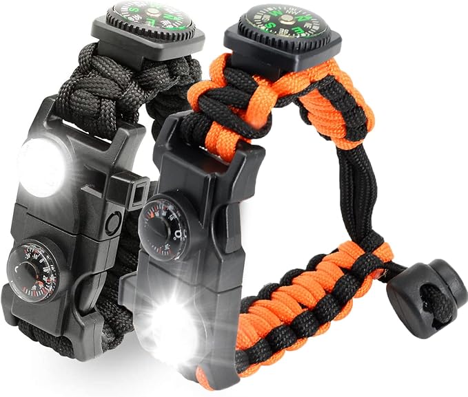 20 in 1 Survival Paracord Bracelet Adjustable Gear Kit
