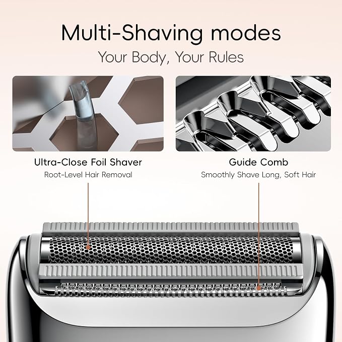 yoose Electric Razors for Women, IPX7 Alloy Body Bikini Trimmer for Women