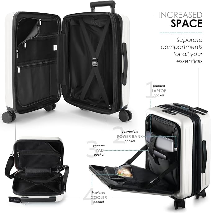 22 Inch Carry On Luggage 22x14x9 Airline Approved, Carry On Suitcase