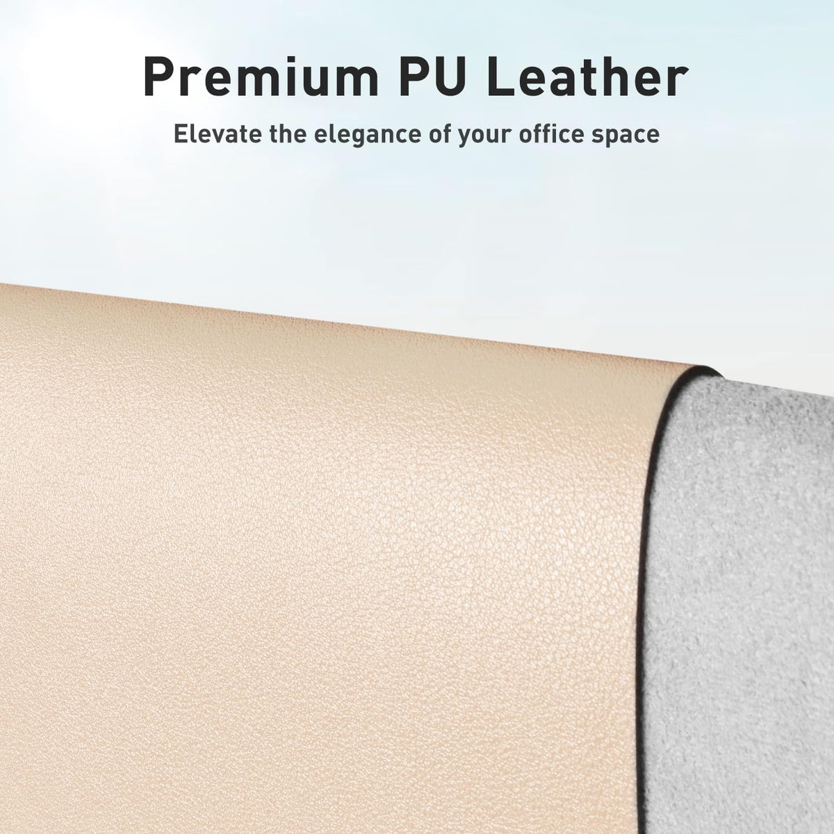 Aothia Large PU Leather Desk Pad Protector – Non-Slip Mouse Pad & Writing Mat for Office/Home, Waterproof, Easy to Clean(23.6" x 13.7", Soft Peach)