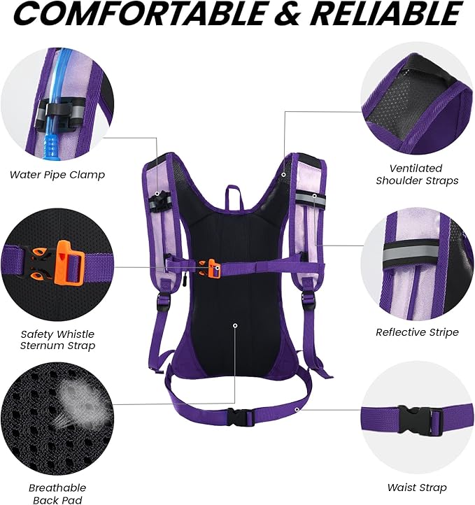 Nepest Hydration Pack Backpack for Women & Men, Lightweight Water Backpack