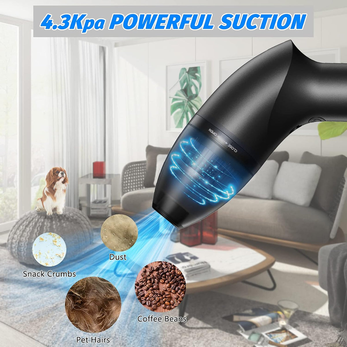 4.3Kpa Keyboard Vacuum Cleaner Mini：Handheld Computer Vacuum Cordless for Car Laptop Sewing Machine Portable Keyboard Vac USB Desk Crumbs Dust Cleaners