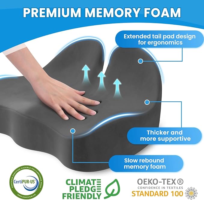 Seat Cushion, Memory Foam Office Chair Seat Cushion